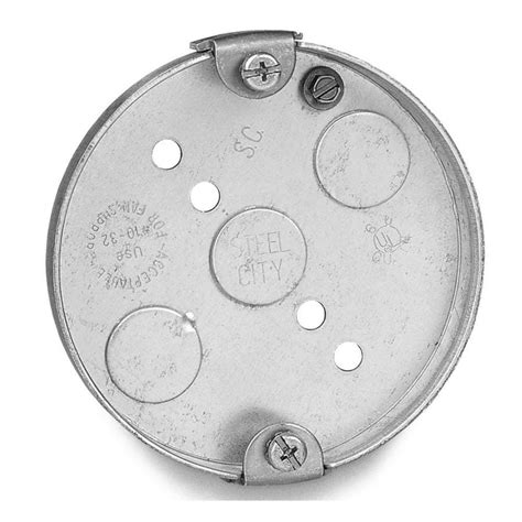 round steel junction box|shallow outdoor round electrical box.